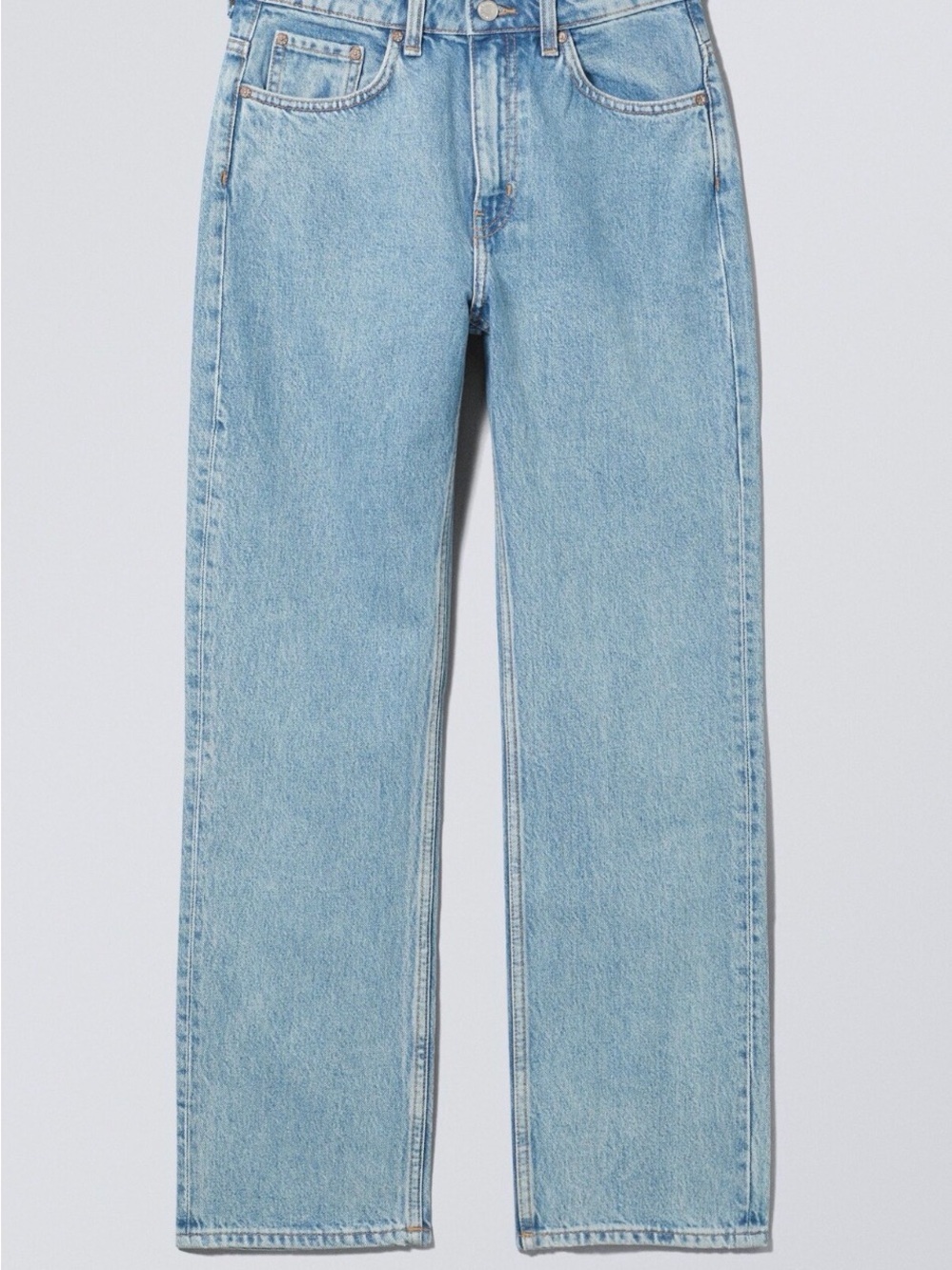 Weekday Voyage Light Blue Straight Leg Jeans, W 26/L 32